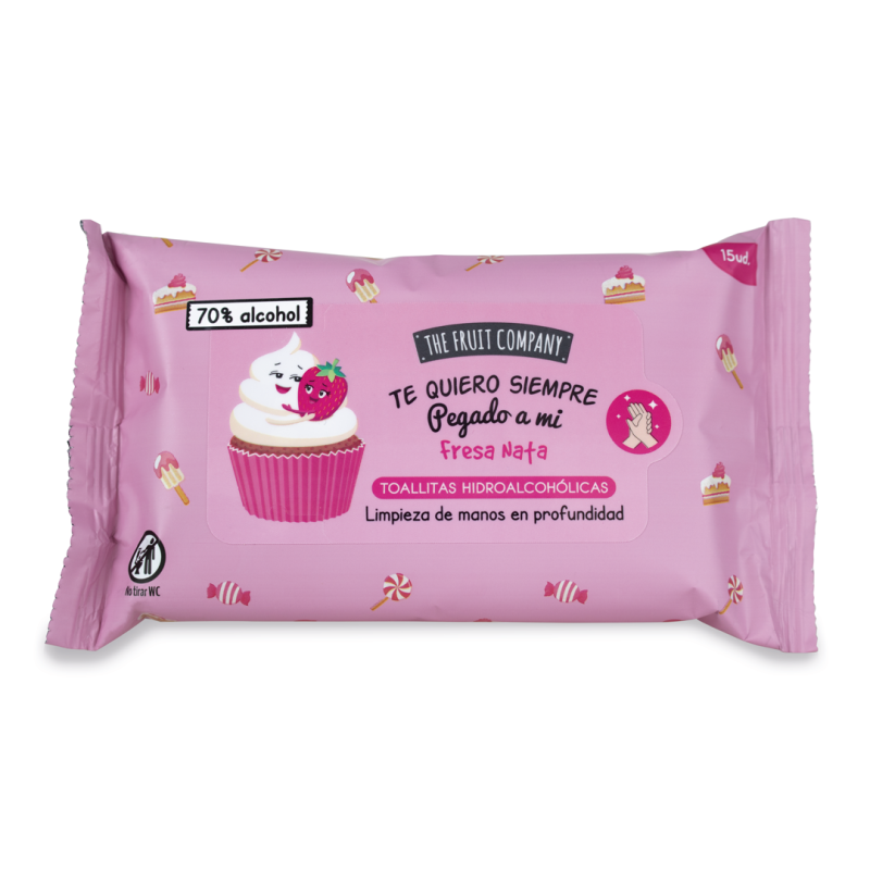 Lingette multi-usage Mains/Visage/WC The fruit company Fraise chantilly