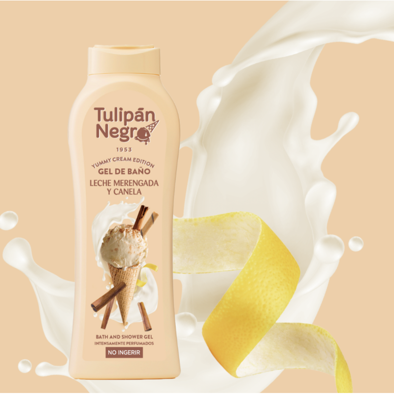 Gel douche tulipan crème lait meringué canelle 650ML