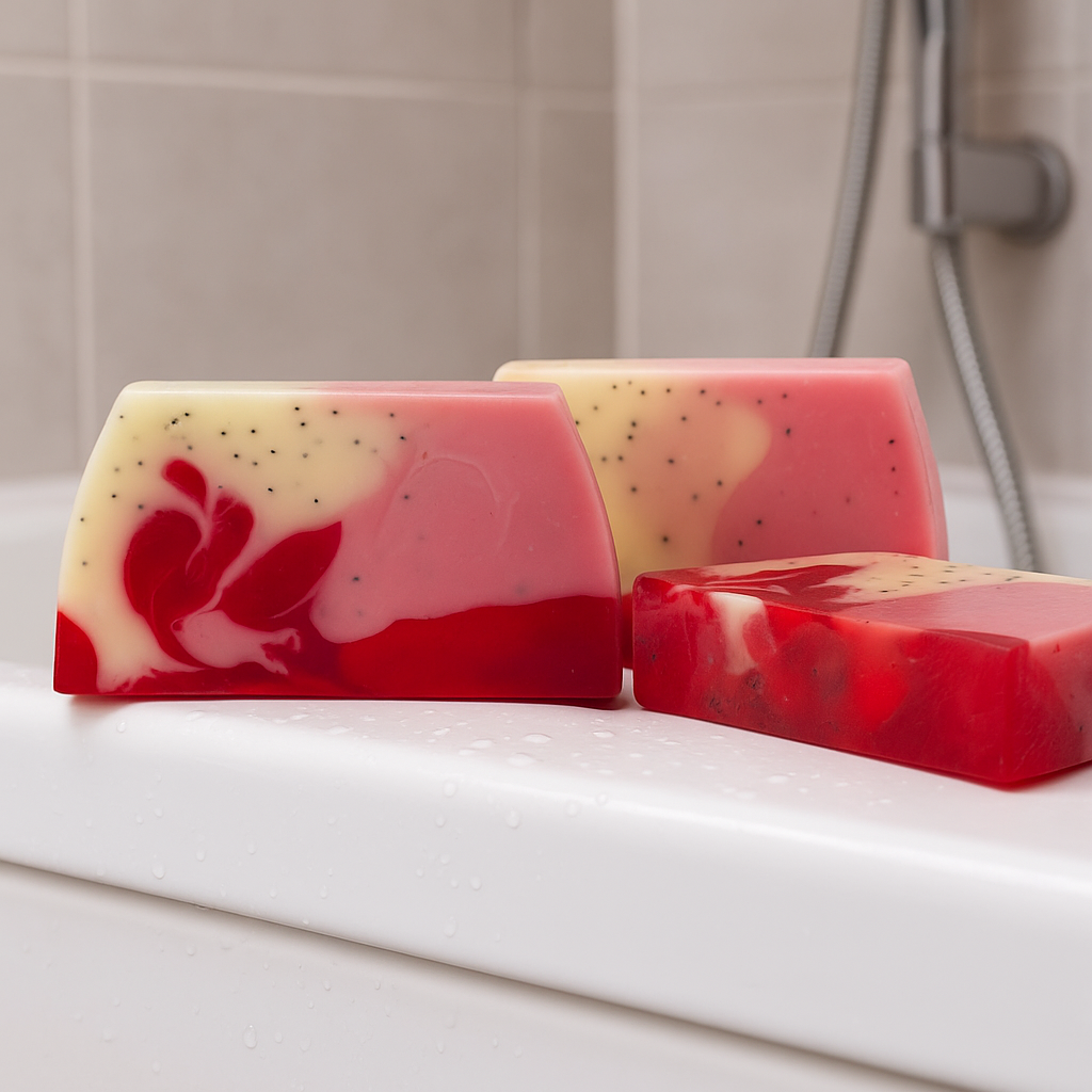 Tranche de savon banane cerise