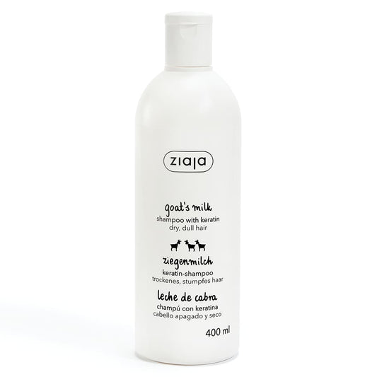 Shampoing Fortifiant à la Kératine et au Lait de Chèvre - Maxi Format 400ml Ziaja